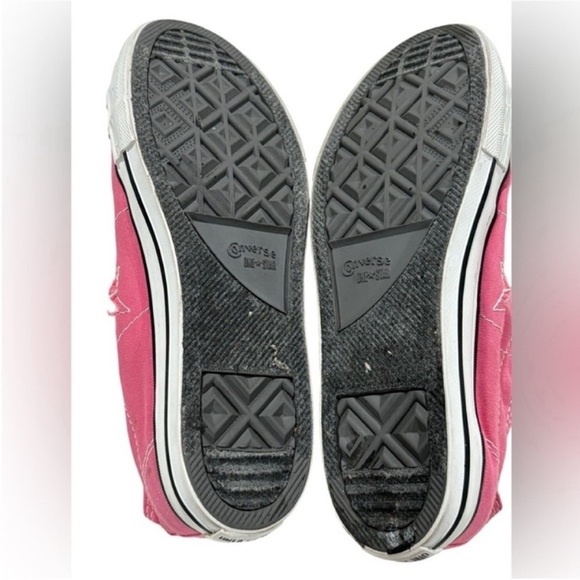 Converse One Star lace up low top sneaker pink and white size 5 juniors girls - Picture 4 of 9